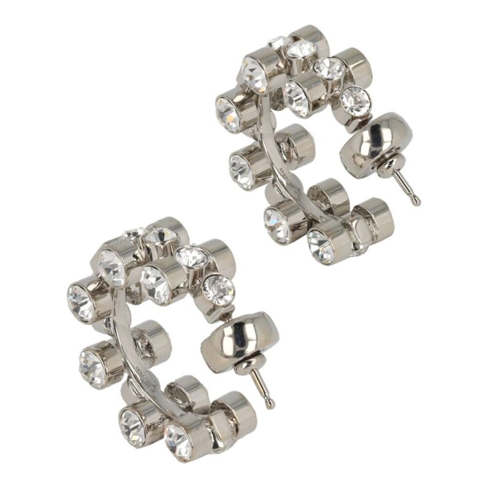 Givenchy Crystal Embellished Hoop Earrings Womens - Picture 2 of 2